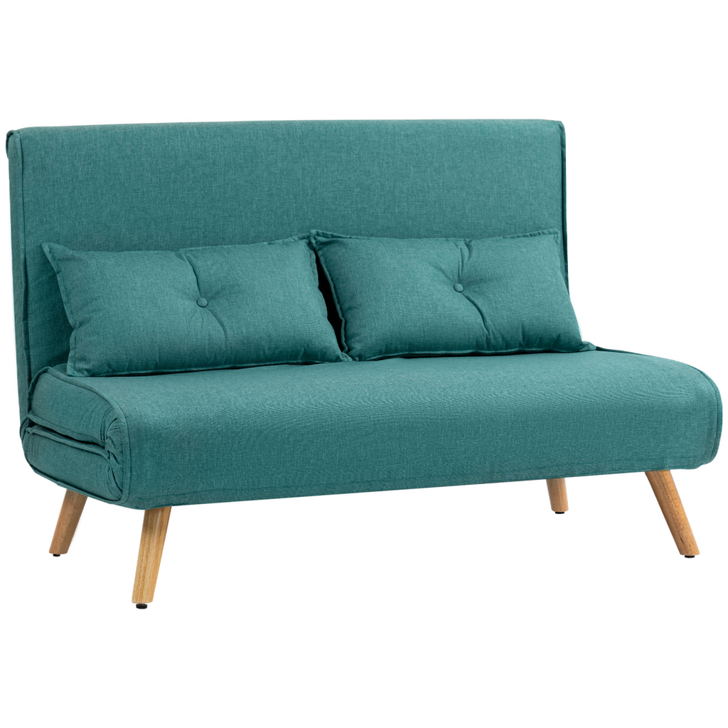Click Clack Sofa Bed, 2 Seater Bed Settee for Living Room, Grey