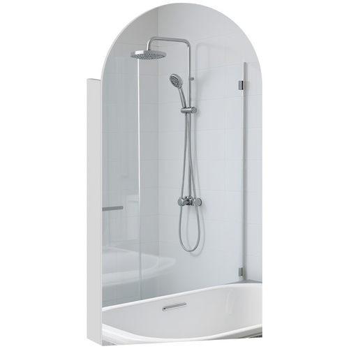 Bathroom Mirror Cabinet with Adjustable Glass Shelves white