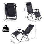 Zero Gravity Chair Adjustable Patio Lounge Chair Recling Seat