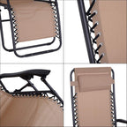Zero Gravity Chair Adjustable Patio Lounge Chair Recling Seat