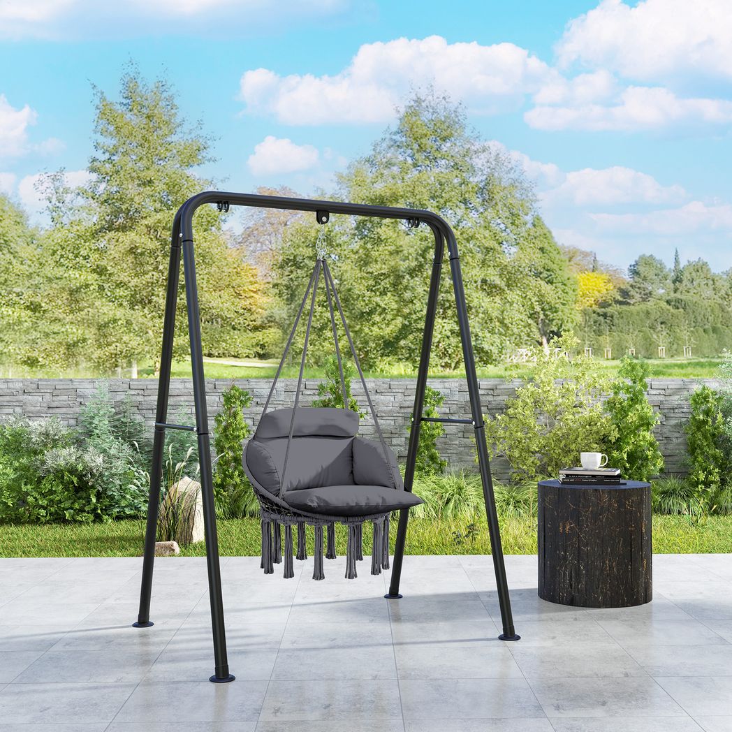 Hammock Chair, Boho Hanging Swing Chair with Cushion