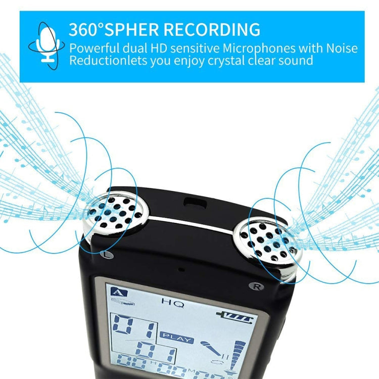 VM113 Portable Audio Voice Recorder, 8GB, Support Music Playback / LINE-IN & Telephone Recording
