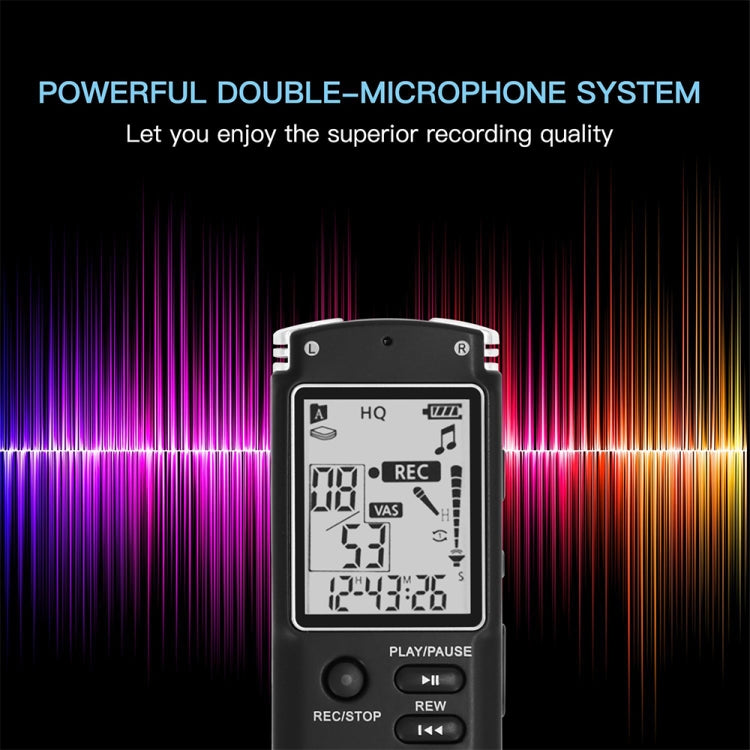 T60 Monochrome Screen HD Noise Reduction Digital Voice Recorder, 32G, Support MP3 / WAV Format, 32G