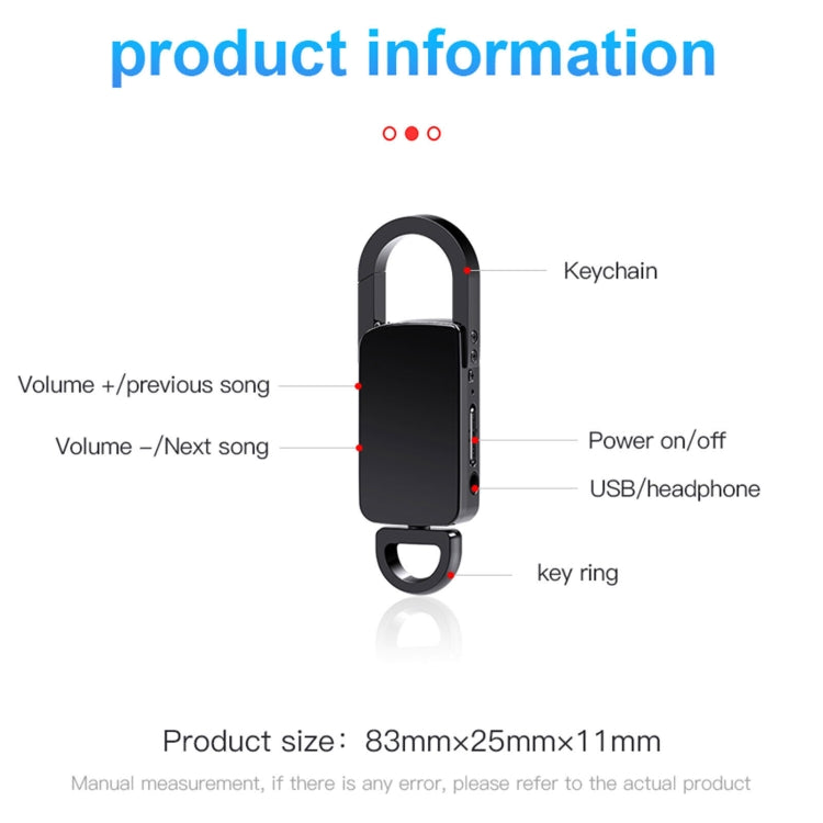 S20 8GB Keychain HD Noise Reduction Portable Recording Pen, 8GB – Durable Build, Easy to Use