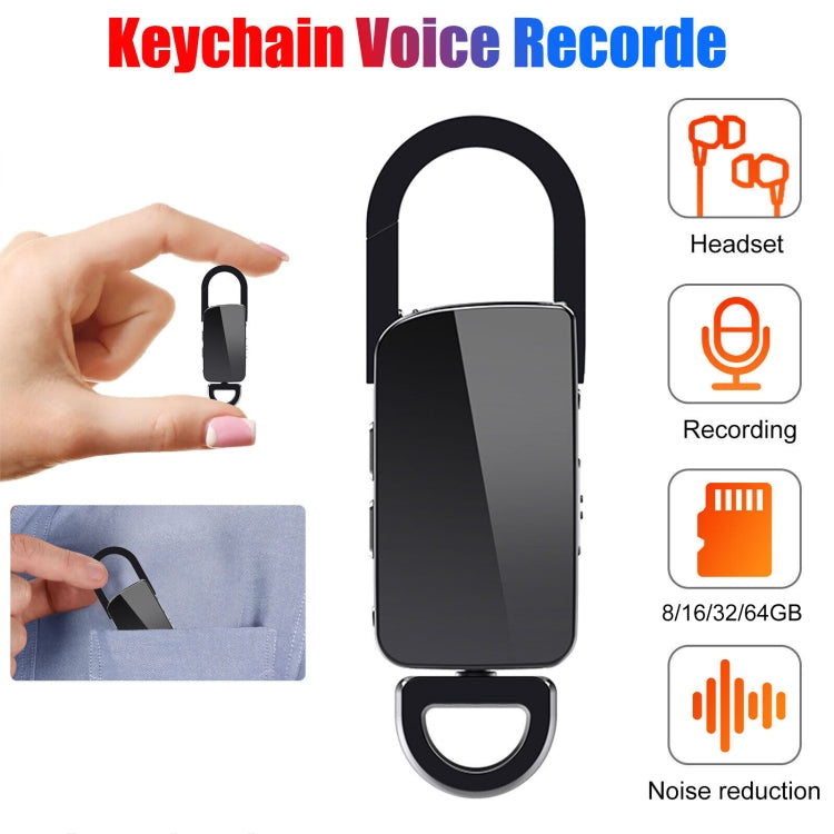 S20 64GB Keychain HD Noise Reduction Portable Recording Pen, 64GB