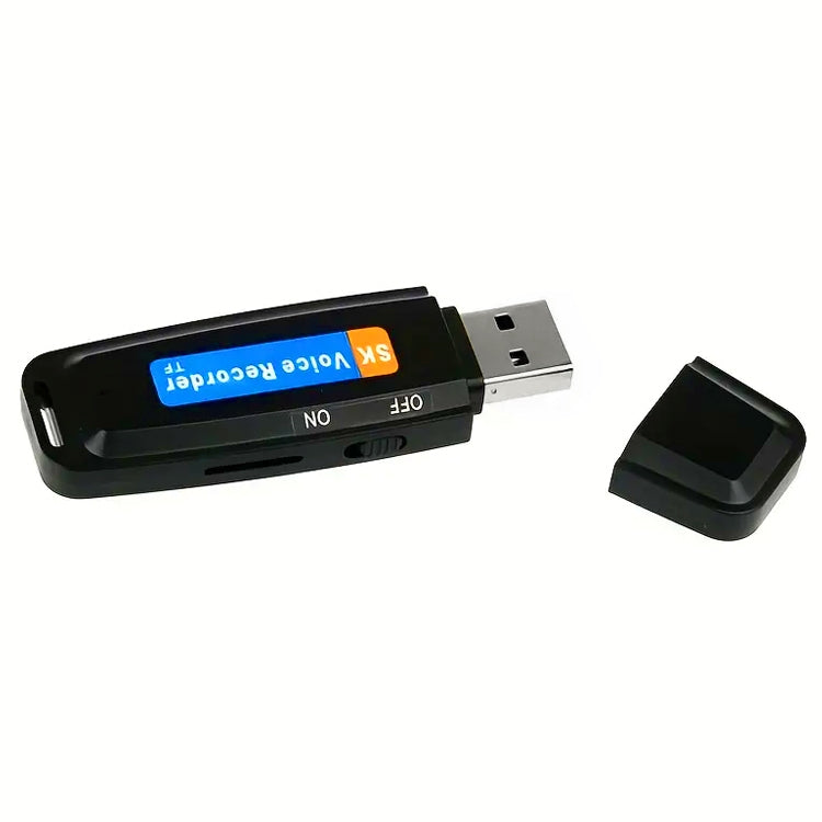SK001 Rechargeable U-Disk Portable USB Voice Recorder, No Memory, No Memory No Memory Black