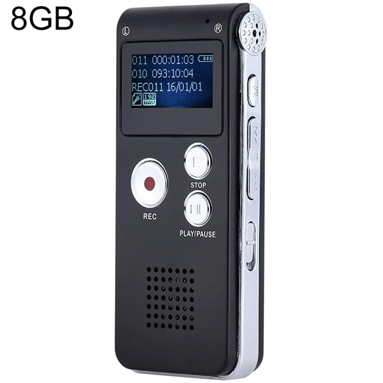 SK012 8GB Smart Noise Reduction HD Voice Recording Pen, Black 8GB Black 8GB