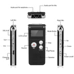 SK012 8GB Smart Noise Reduction HD Voice Recording Pen, Black 8GB