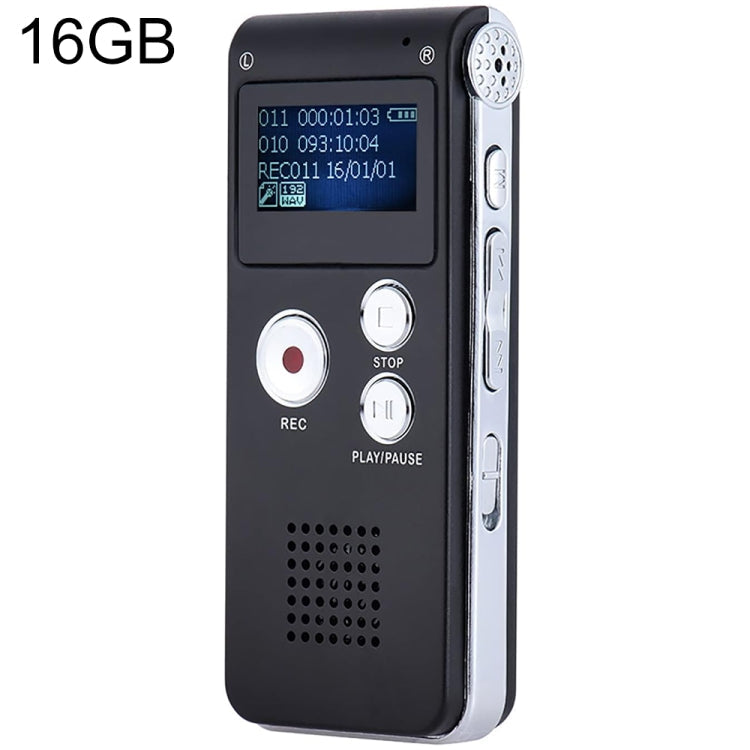 SK012 16GB Smart Noise Reduction HD Voice Recording Pen, Black 16GB Black 16GB