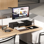 Dual Monitor Stand Riser with Adjustable Length and Angle