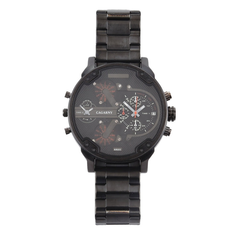 Wrist Watch – Stainless Steel (Black) Black Band Orange Needle WA0024B