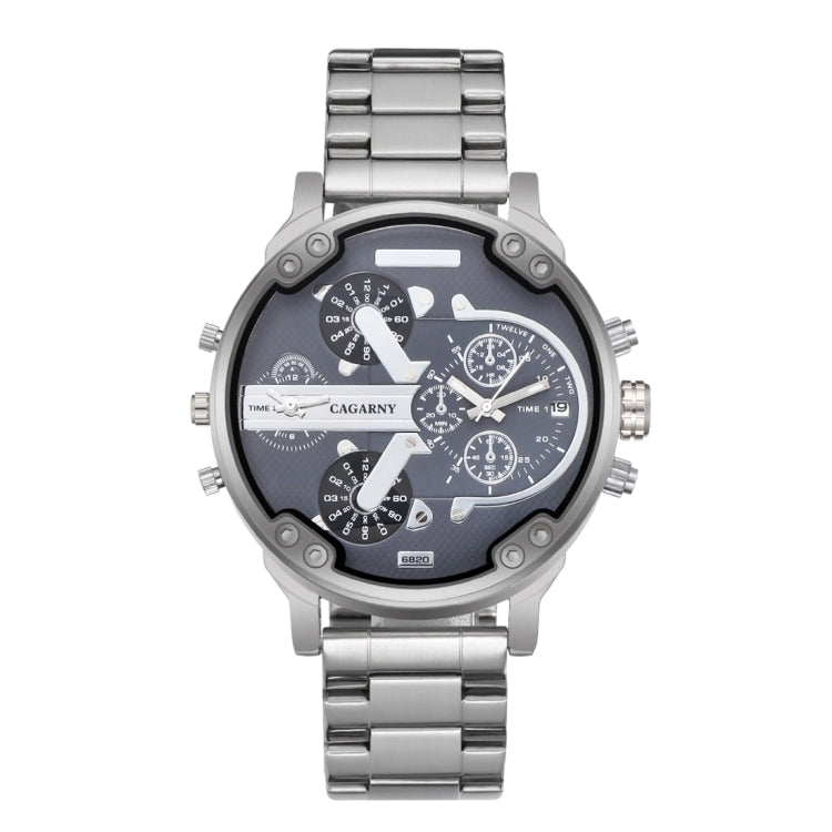 Wrist Watch – Stainless Steel (Black) Silver Band Grey Window WA0024D