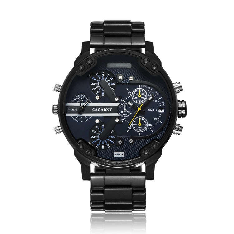Wrist Watch – Stainless Steel (Black) Black Steel Band Blue Window WA0024F