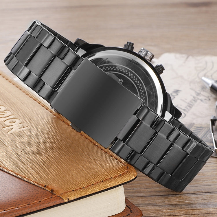 Wrist Watch – Stainless Steel (Black)