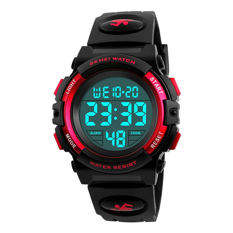 SKMEI 1258 Multifunctional Outdoor Sports Noctilucent Waterproof Wrist Watch, Size: S Red
