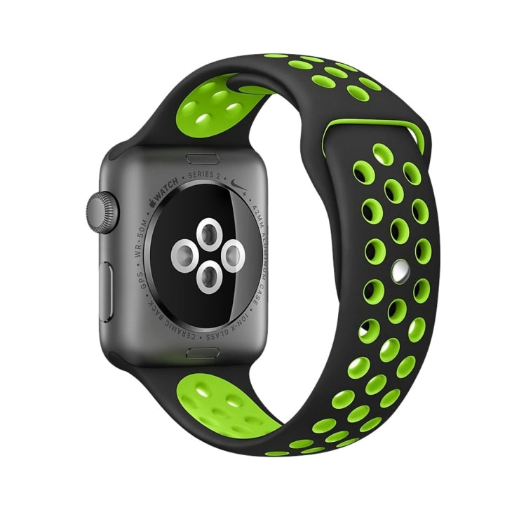 For Apple Watch Series 10 42mm / 9&8&7 41mm / SE 3&SE 2&6&SE&5&4 40mm / 3&2&1 38mm Fashionable Classical Silicone Sport Watch Band(Grey White), WA1230A, WA1230B, WA1230BG, WA1230BH, WA1230BL, WA1230BM, WA1230BR, WA1230BY, WA1230C, WA1230D, WA1230DW    ... WA1230BG