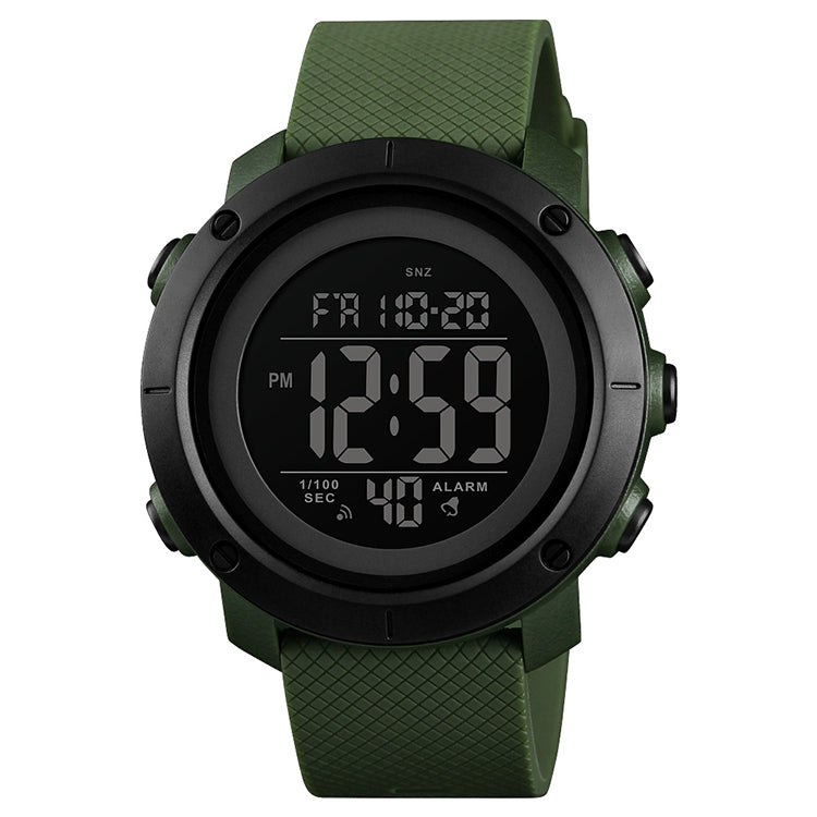 Digital Watch – 1426 Multifunctional Outdoor Fashion Noctilucent Waterproof Black... 1426 Black Machine Rubber Ring Army Green
