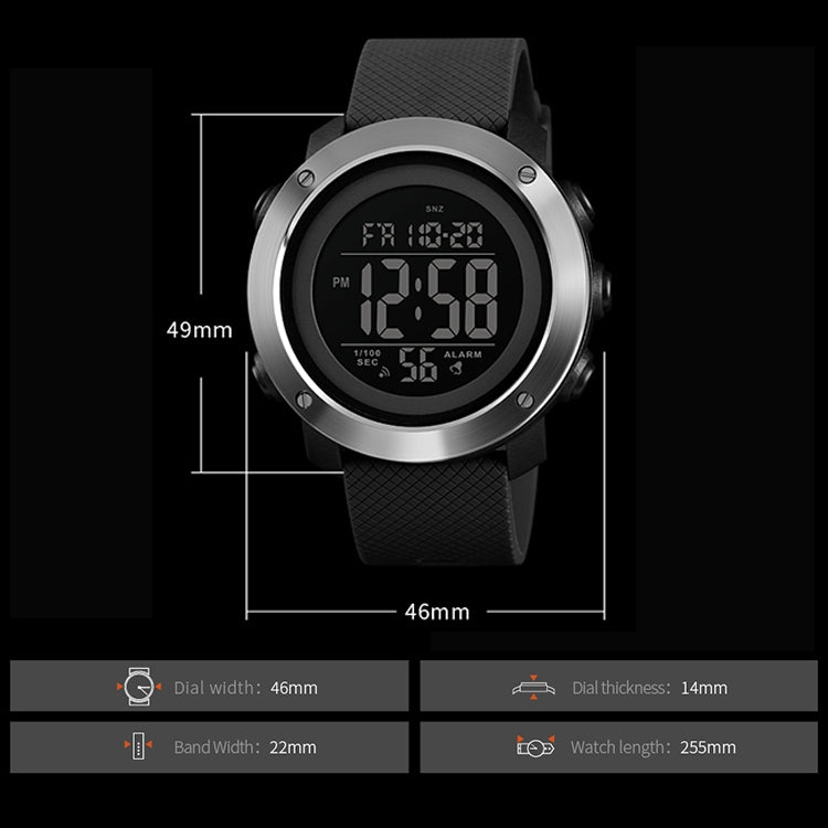 Digital Watch – 1426 Multifunctional Outdoor Fashion Noctilucent Waterproof Black...
