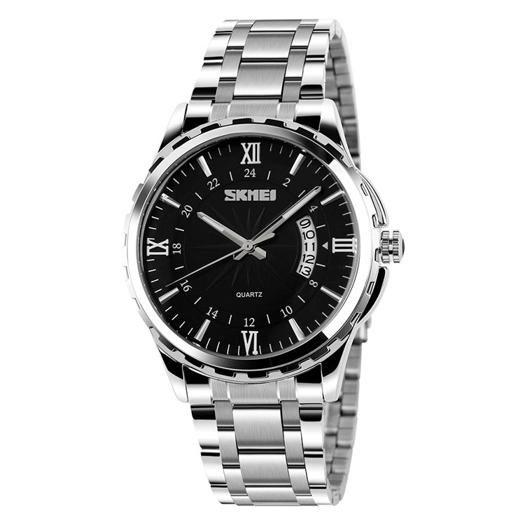 Wrist Watch – 9069 Multifunctional Outdoor Fashion Business Waterproof Silver Shell... Black