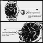 Wrist Watch – 9069 Multifunctional Outdoor Fashion Business Waterproof Silver Shell...
