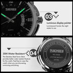 Wrist Watch – 9069 Multifunctional Outdoor Fashion Business Waterproof Interval Gold...