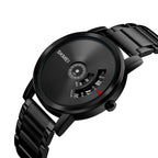 SKMEI 1260 Fashion Creative Pointer 30m Waterproof Quartz Wrist Watch with Stainless Steel Watchband