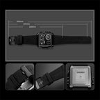 SKMEI 1391 Multifunctional Men Business Digital Watch 30m Waterproof Square Dial Wrist Watch with Leather Watchband