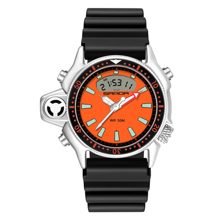 Wrist Watch – 50m Waterproof Black+Orange