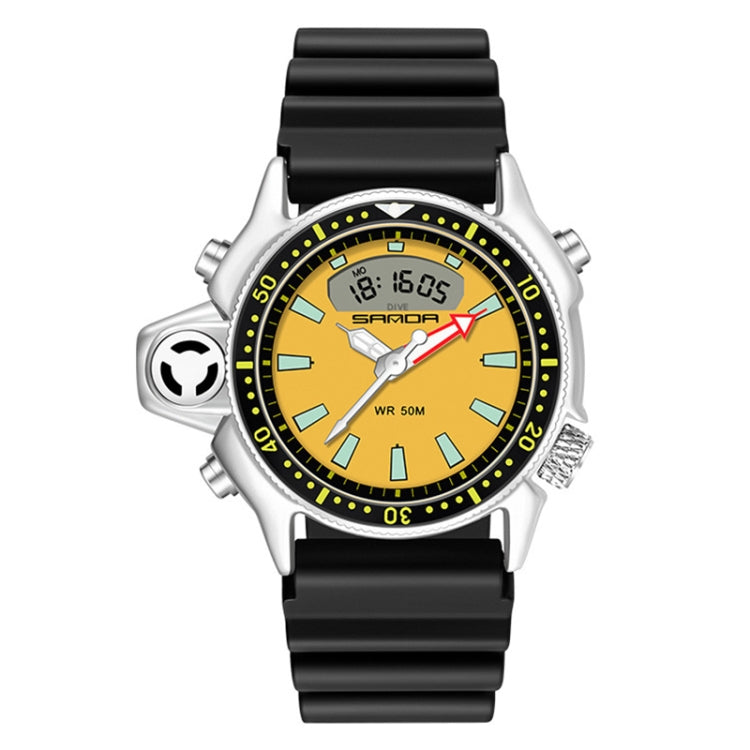 Wrist Watch – 50m Waterproof Black Yellow