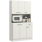 Freestanding Kitchen Cupboard, Storage Cabinet with Doors Cream White