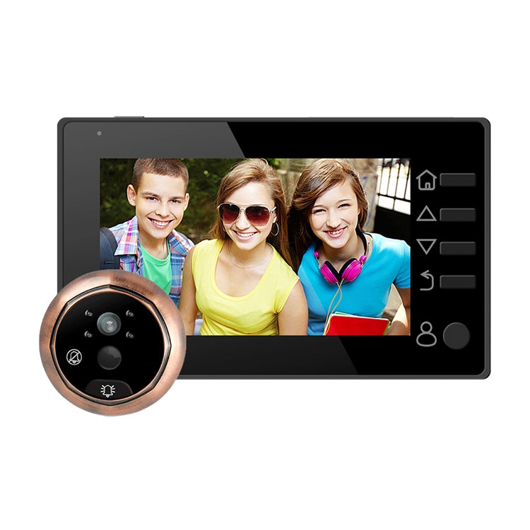M4300D 4.3 inch TFT Color Display Screen 3.0MP Security Camera Video Smart Doorbell, Support TF Card (32GB Max) & Night Vision & Motion Detection, M4300D Black, M4300D M4300D Black Black