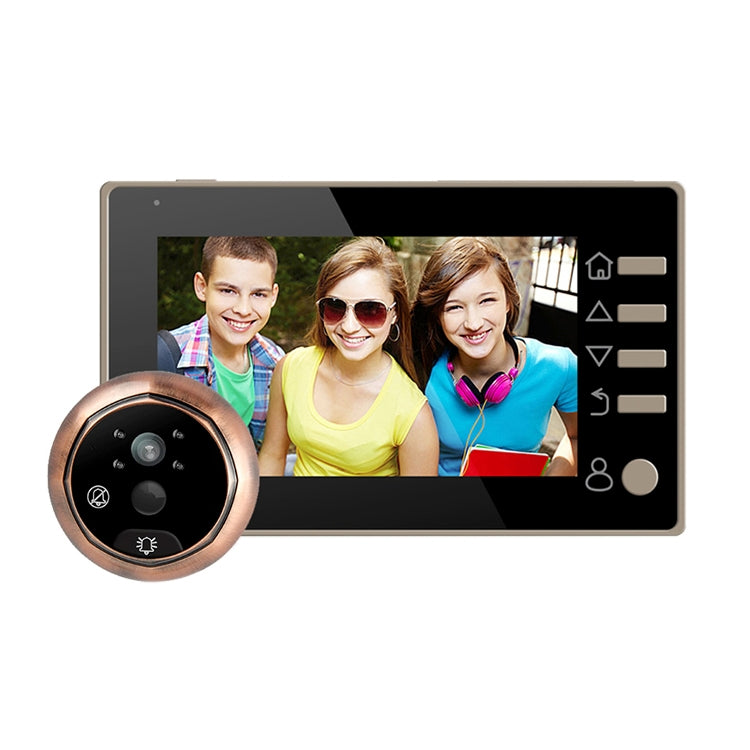 M4300D 4.3 inch TFT Color Display Screen 3.0MP Security Camera Video Smart Doorbell, Support TF Card (32GB Max) & Night Vision & Motion Detection, M4300D Black, M4300D – Durable Build, Easy to Use M4300D Gold