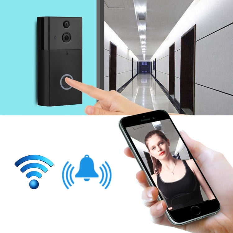 VESAFE HD 720P Security Camera Smart WiFi Video Doorbell Intercom, Support TF Card & Infrared Night Vision & Motion Detection App for IOS and Android, VS-A5 Black, VS-A4 Silver VS-A5 Black Black