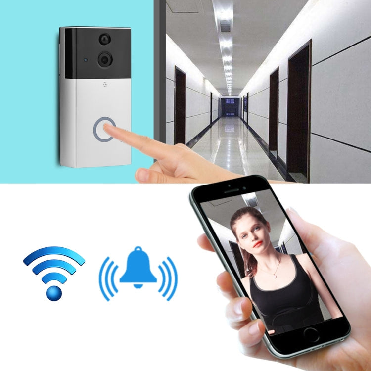 VESAFE HD 720P Security Camera Smart WiFi Video Doorbell Intercom, Support TF Card & Infrared Night Vision & Motion Detection App for IOS and Android, VS-A5 Black, VS-A4 Silver – Durable Build, Easy to Use VS-A4 Silver Silver