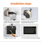 Danmini Q10 4.3 Inch Screen Motion Detection Camera Video Alarm Smart Digital Door Viewer, Support TF Card, Q10 Black