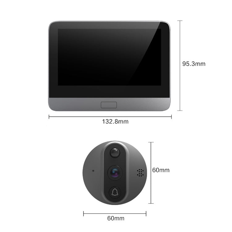 R9 4.3 inch WiFi Smart Video Visual Electronic Peephole Doorbell, R9 – Durable Build, Easy to Use