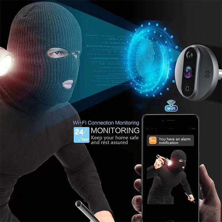 R9 4.3 inch WiFi Smart Video Visual Electronic Peephole Doorbell, R9 – Durable Build, Easy to Use