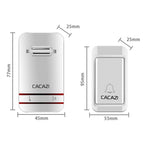 CACAZI V027G One Button Three Receivers Self-Powered Wireless Home Kinetic Electronic Doorbell, UK Plug, 1 Button 3 Receivers