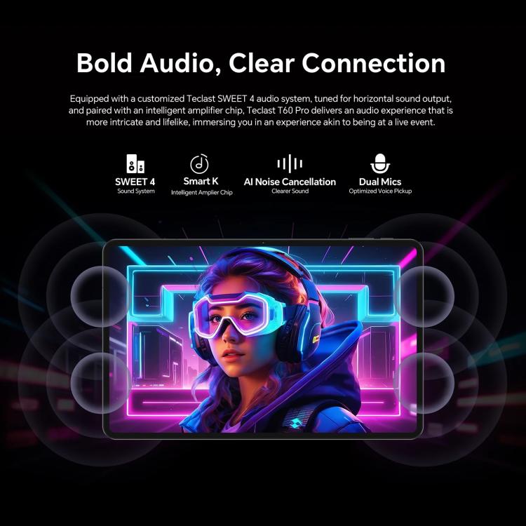Teclast T60 Pro 4G LTE Tablet PC, 8GB+128GB, 12 inch Android 15 MediaTek Helio G99 Octa Core, Support Dual SIM, T60 Pro – Durable Build, Easy to Use