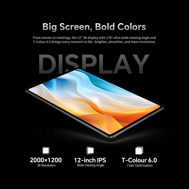 Teclast T60 Pro 4G LTE Tablet PC, 8GB+128GB, 12 inch Android 15 MediaTek Helio G99 Octa Core, Support Dual SIM, T60 Pro – Durable Build, Easy to Use
