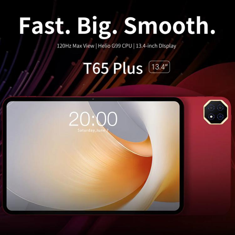 Teclast T65 Plus 4G LTE Tablet PC, 8GB+256GB, 13.4 inch Android 15 MediaTek Helio G99 Octa Core, Support Dual SIM, T65 Plus – Durable Build, Easy to Use