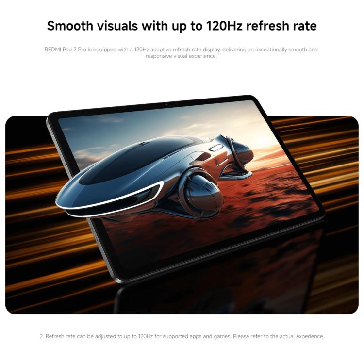 REDMI Pad 2 Pro 12.1 inch Tablet PC, 8GB+256GB, HyperOS 3, Snapdragon 7s Gen4 Octa Core CPU, 8GB+256GB – Magnetic, Bluetooth