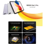 REDMI Pad 2 Pro 12.1 inch Soft Light Screen Tablet PC, 8GB+256GB, HyperOS 3, Snapdragon 7s Gen4 Octa Core CPU, 12GB+256GB Soft Light – Magnetic, Bluetooth