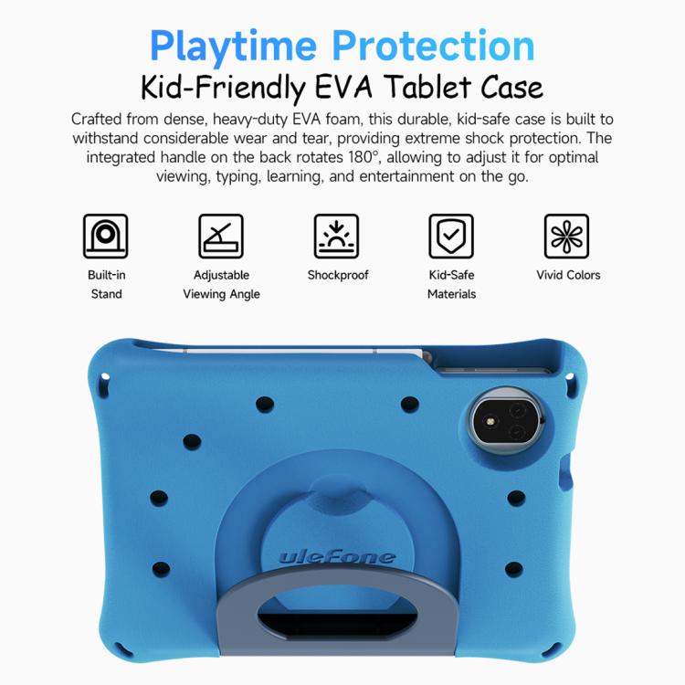 Ulefone Tab A10 Pro Kids Tablet PC, 6GB+128GB, 8.68 inch Android 15 MediaTek Helio G91 Octa Core 4G Network, EU Plug – Bluetooth, Tempered Glass, Screen Protector