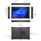 CENAVA W10Y IP68 Rugged Tablet PC, 8GB+128GB, 10.1 inch Windows 11 Intel Core i5-10210Y Quad Core, EU Plug, W10Y – Card Slot, Bluetooth