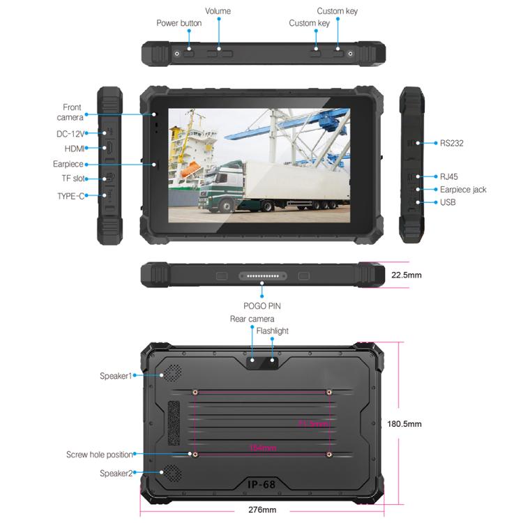 CENAVA W10N IP68 Rugged Tablet PC, 8GB+128GB, 10.1 inch Windows 11 Intel JASPER LAKE N5100 Quad Core, AU Plug, W10N – Card Slot, Bluetooth