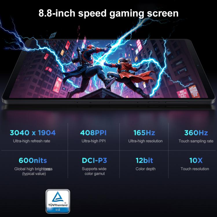 Lenovo LEGION Y700 Gen4 8.8 inch AI Gaming WIFI Tablet, 16GB+512GB, Android 15, Qualcomm Snapdragon 8Elite Octa Core, US Plug, 16GB+512GB