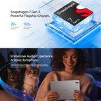 Honor Pad 10 WiFi Tablet PC, 12.1 inch 8GB+128GB MagicOS 9.0 Qualcomm Snapdragon 7 Gen3 Octa Core, 8GB+128GB