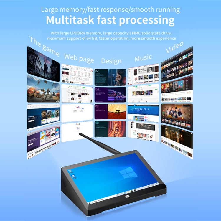 PiPo X9S All-in-One Mini PC, 9.0 inch, 4GB+64GB, Windows 10 Intel Celeron J4105 Quad Core, US Plug, 4GB+64GB – Bluetooth