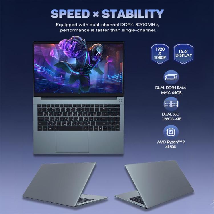 G16 Air 15.6 inch Gaming Laptop, 32GB+1TB, Windows 11 Pro AMD Ryzen 9 4950U Octa Core, EU Plug, 32GB+1TB